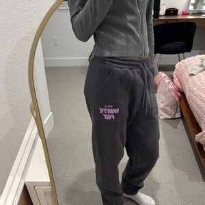 White Fox Dark Grey Sweatpants